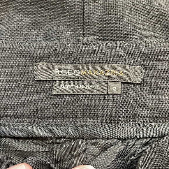 BCBGMaxazria Black Wool Fish Tail Pencil Skirt Size 2 - Picture 4 of 6